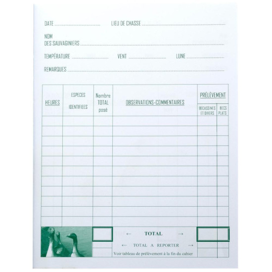 Cahier de Hutte - 96 Pages...