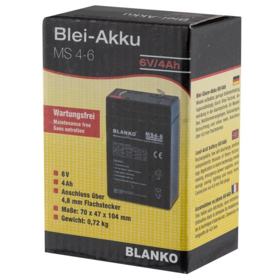 6 Volt MS4-6 Rechargeable...